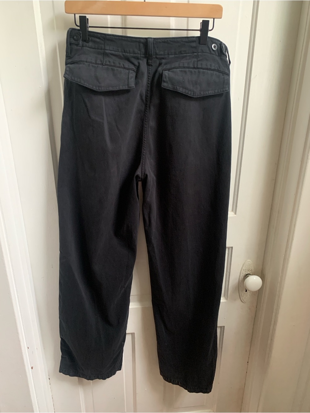 Madewell Low Slung Baggy Utility Pants Black Size 28 - Picture 3 of 6